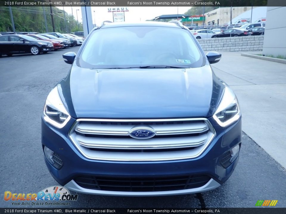 2018 Ford Escape Titanium 4WD Blue Metallic / Charcoal Black Photo #8