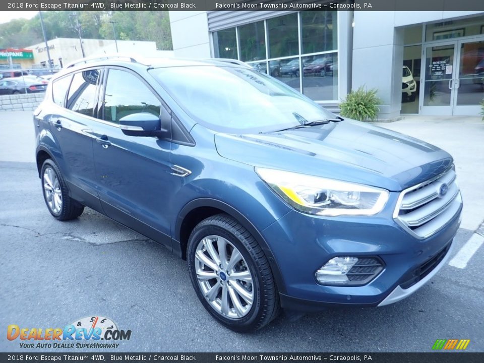2018 Ford Escape Titanium 4WD Blue Metallic / Charcoal Black Photo #9