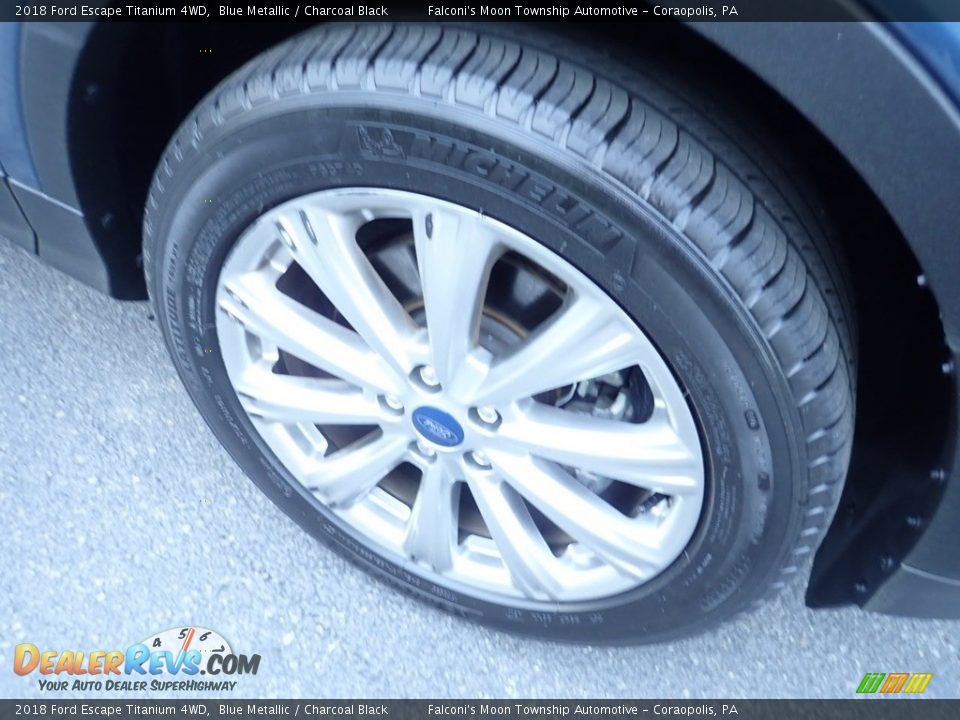 2018 Ford Escape Titanium 4WD Blue Metallic / Charcoal Black Photo #10