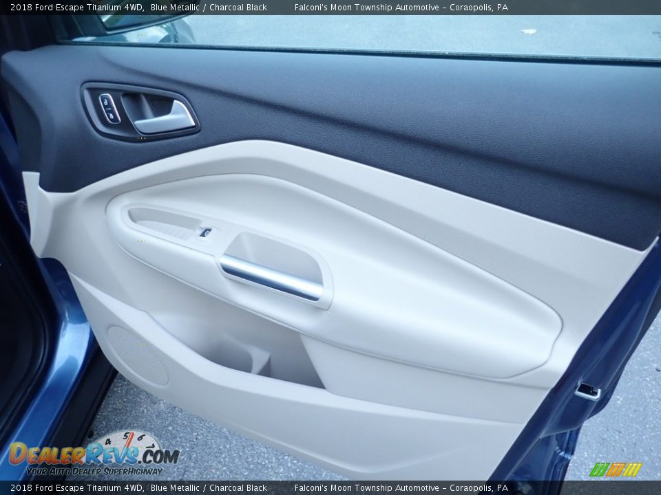 2018 Ford Escape Titanium 4WD Blue Metallic / Charcoal Black Photo #14