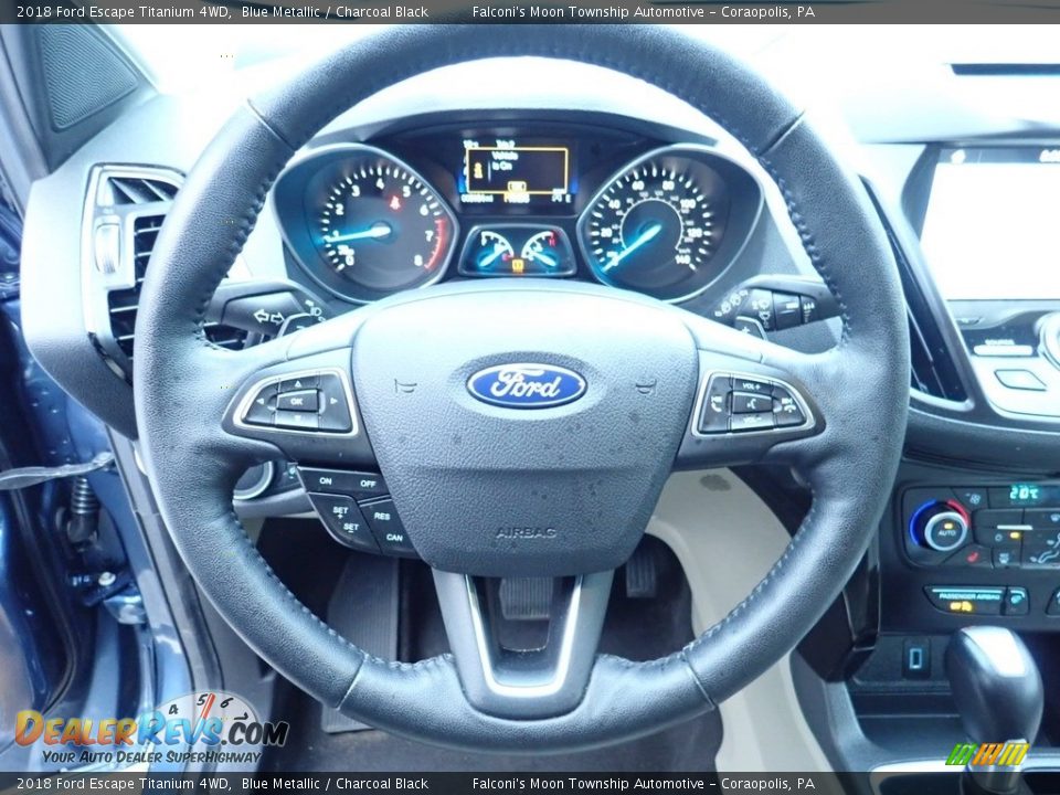 2018 Ford Escape Titanium 4WD Blue Metallic / Charcoal Black Photo #20