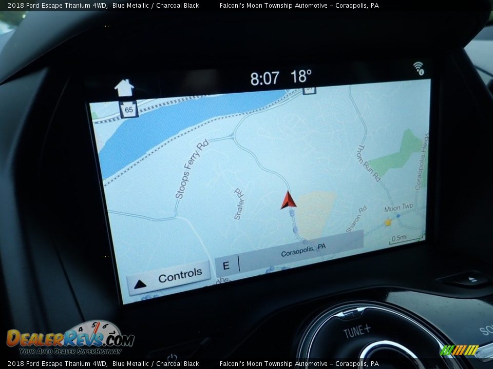 2018 Ford Escape Titanium 4WD Blue Metallic / Charcoal Black Photo #21