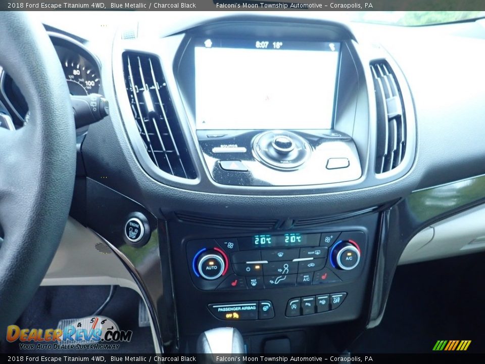 2018 Ford Escape Titanium 4WD Blue Metallic / Charcoal Black Photo #22