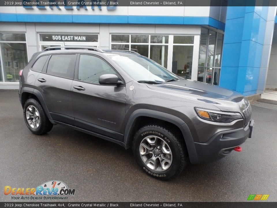 2019 Jeep Cherokee Trailhawk 4x4 Granite Crystal Metallic / Black Photo #1