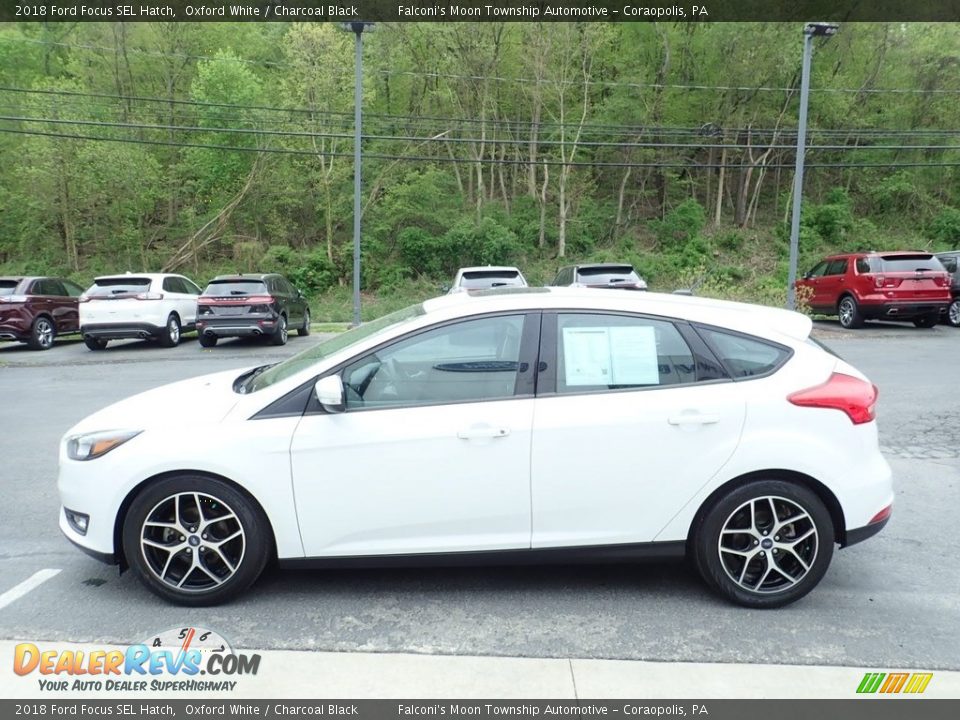 2018 Ford Focus SEL Hatch Oxford White / Charcoal Black Photo #6