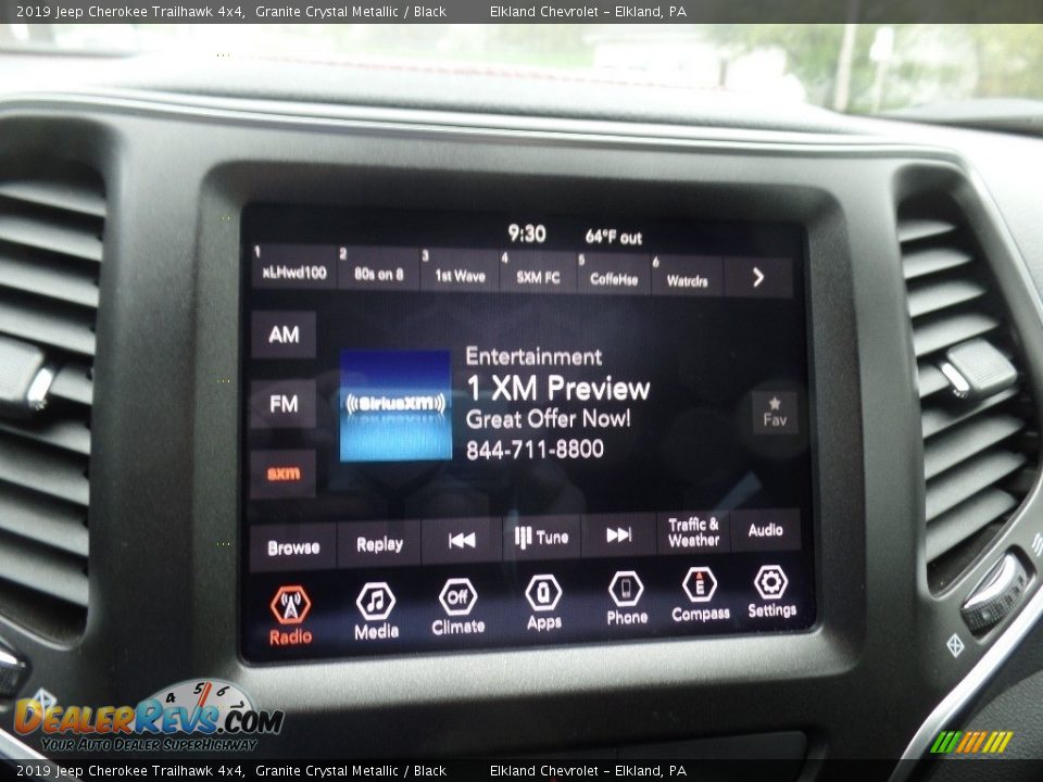 2019 Jeep Cherokee Trailhawk 4x4 Granite Crystal Metallic / Black Photo #29