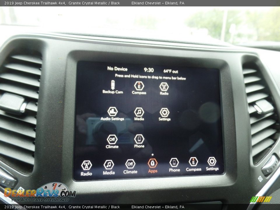 2019 Jeep Cherokee Trailhawk 4x4 Granite Crystal Metallic / Black Photo #30