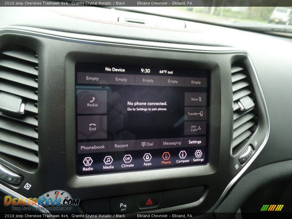 2019 Jeep Cherokee Trailhawk 4x4 Granite Crystal Metallic / Black Photo #32