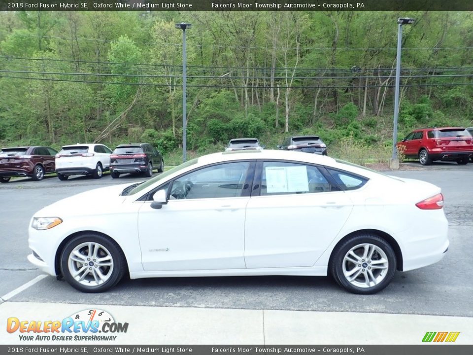 2018 Ford Fusion Hybrid SE Oxford White / Medium Light Stone Photo #6