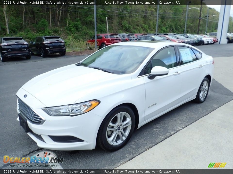 2018 Ford Fusion Hybrid SE Oxford White / Medium Light Stone Photo #7