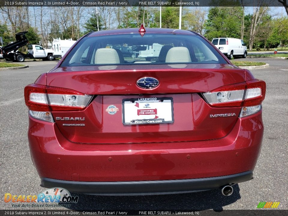 2019 Subaru Impreza 2.0i Limited 4-Door Crimson Red Pearl / Ivory Photo #6