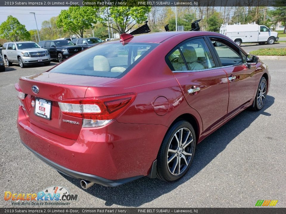 2019 Subaru Impreza 2.0i Limited 4-Door Crimson Red Pearl / Ivory Photo #7