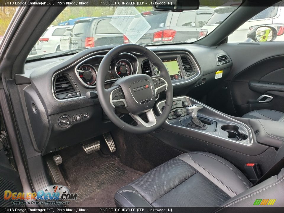 2018 Dodge Challenger SXT Pitch Black / Black Photo #3