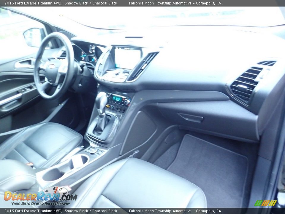 2016 Ford Escape Titanium 4WD Shadow Black / Charcoal Black Photo #12