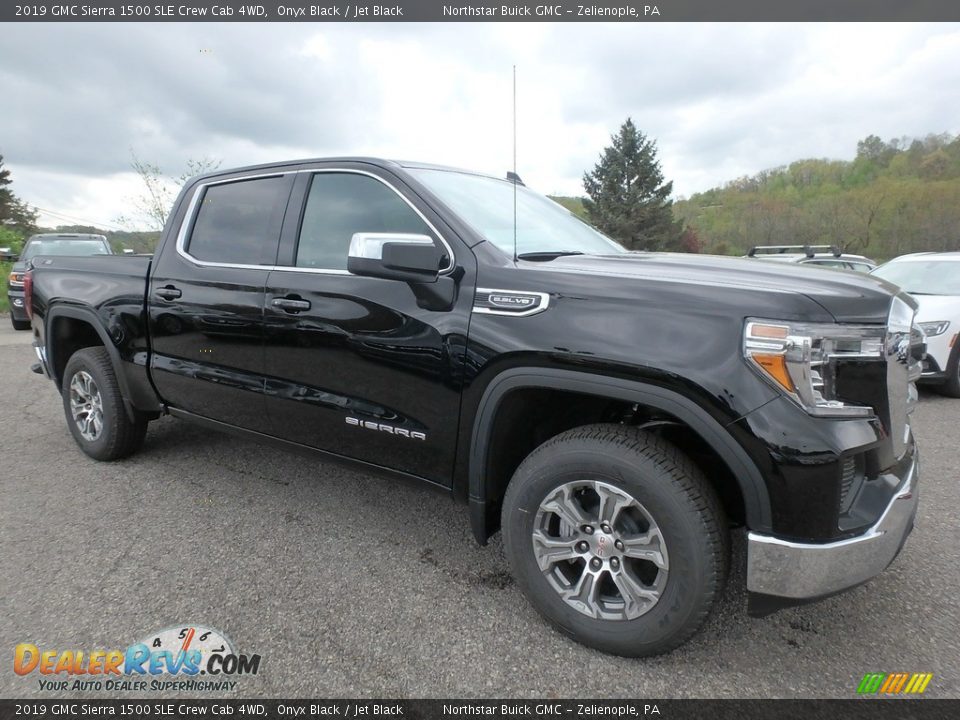 Onyx Black 2019 GMC Sierra 1500 SLE Crew Cab 4WD Photo #3