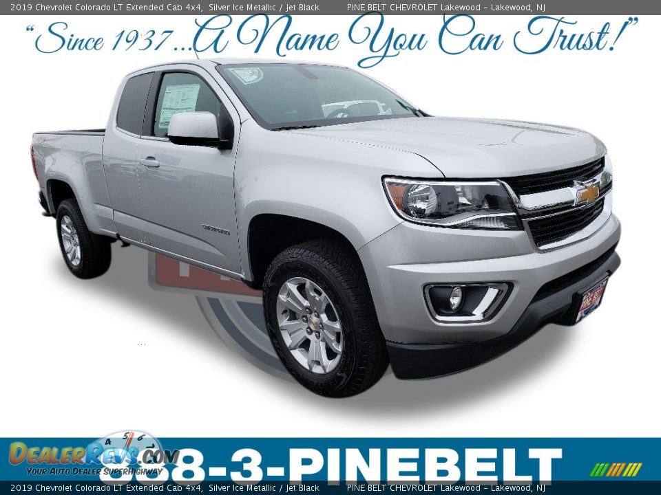 2019 Chevrolet Colorado LT Extended Cab 4x4 Silver Ice Metallic / Jet Black Photo #1