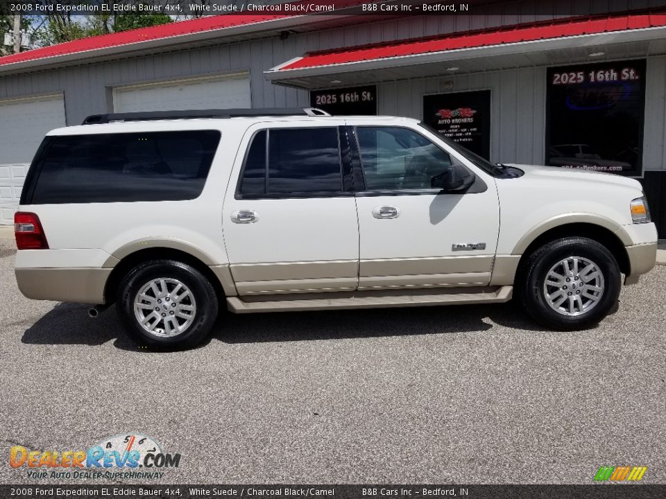 2008 Ford Expedition EL Eddie Bauer 4x4 White Suede / Charcoal Black/Camel Photo #2