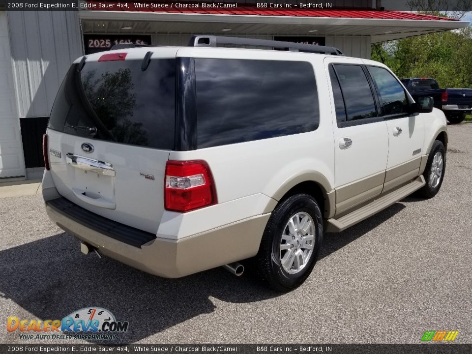 2008 Ford Expedition EL Eddie Bauer 4x4 White Suede / Charcoal Black/Camel Photo #3