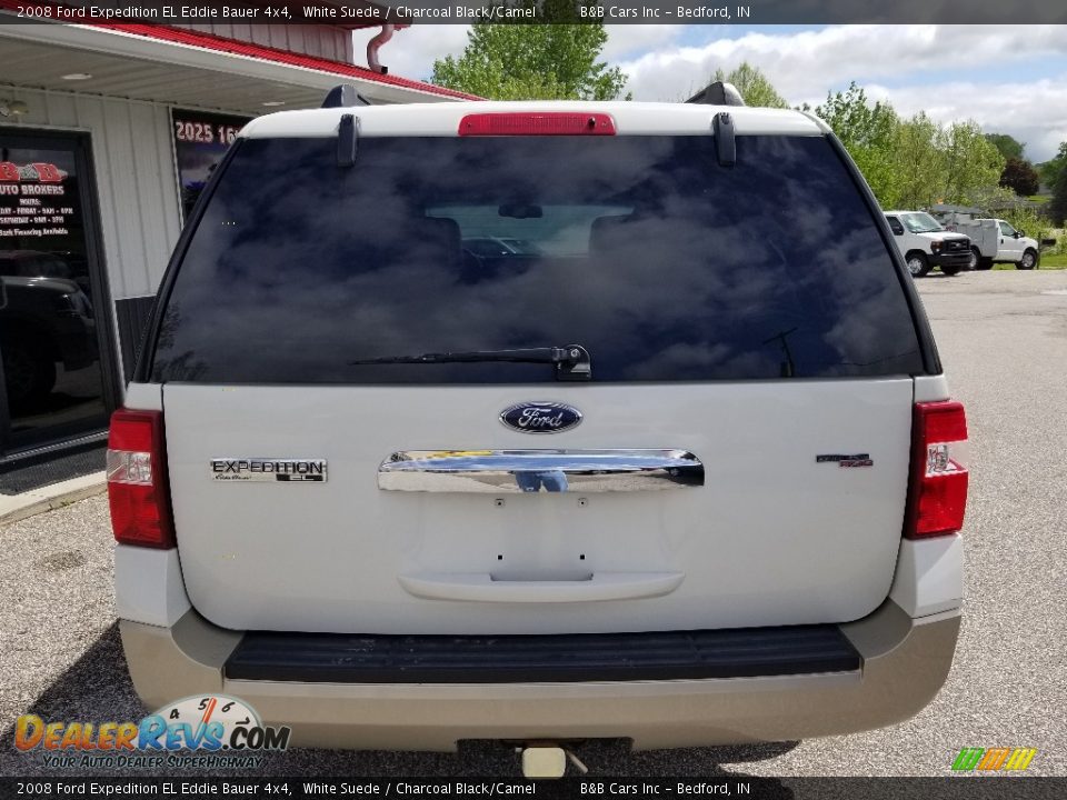 2008 Ford Expedition EL Eddie Bauer 4x4 White Suede / Charcoal Black/Camel Photo #4