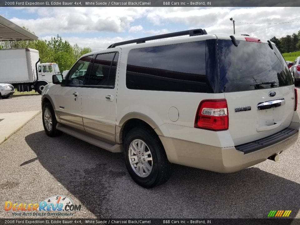 2008 Ford Expedition EL Eddie Bauer 4x4 White Suede / Charcoal Black/Camel Photo #5