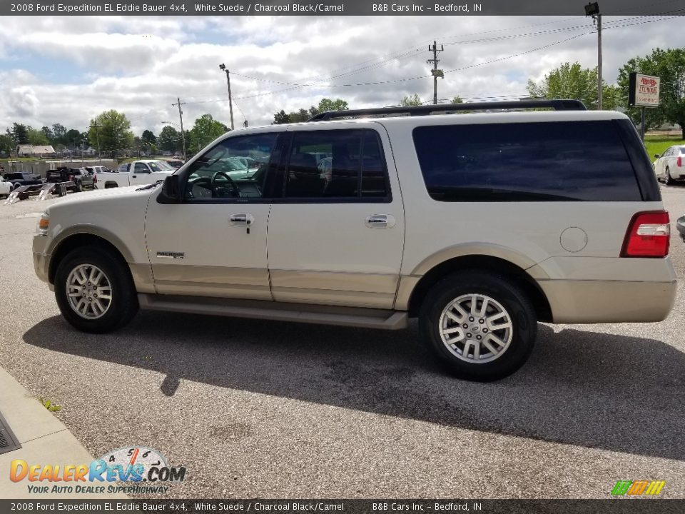 2008 Ford Expedition EL Eddie Bauer 4x4 White Suede / Charcoal Black/Camel Photo #6