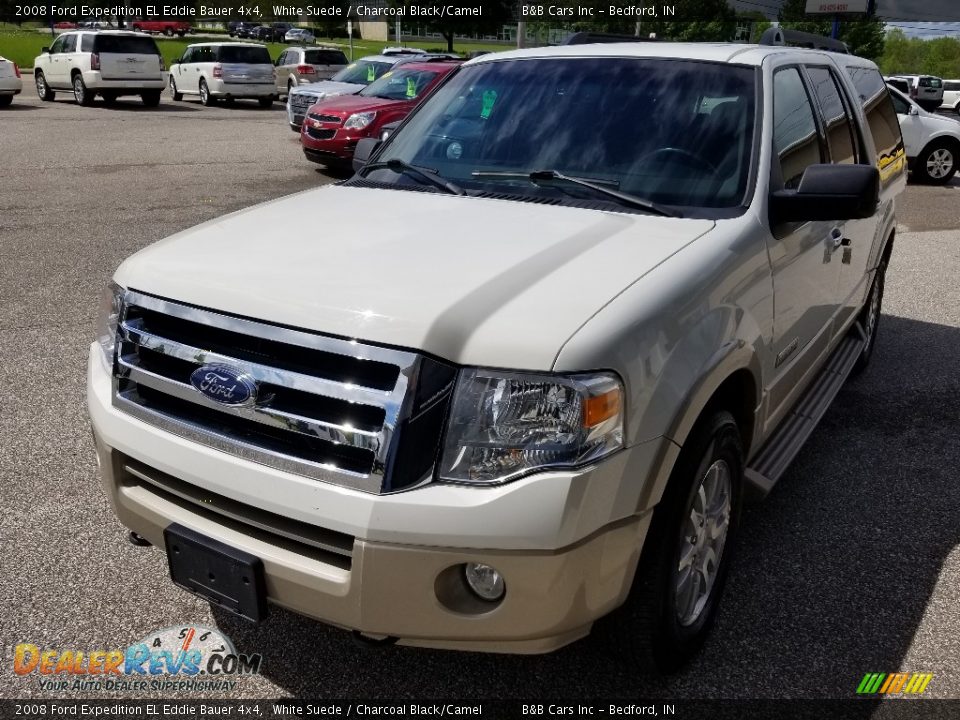 2008 Ford Expedition EL Eddie Bauer 4x4 White Suede / Charcoal Black/Camel Photo #7