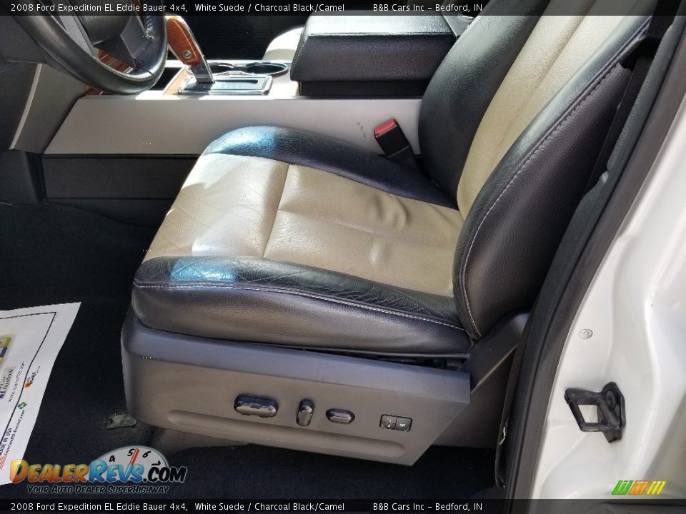 2008 Ford Expedition EL Eddie Bauer 4x4 White Suede / Charcoal Black/Camel Photo #10