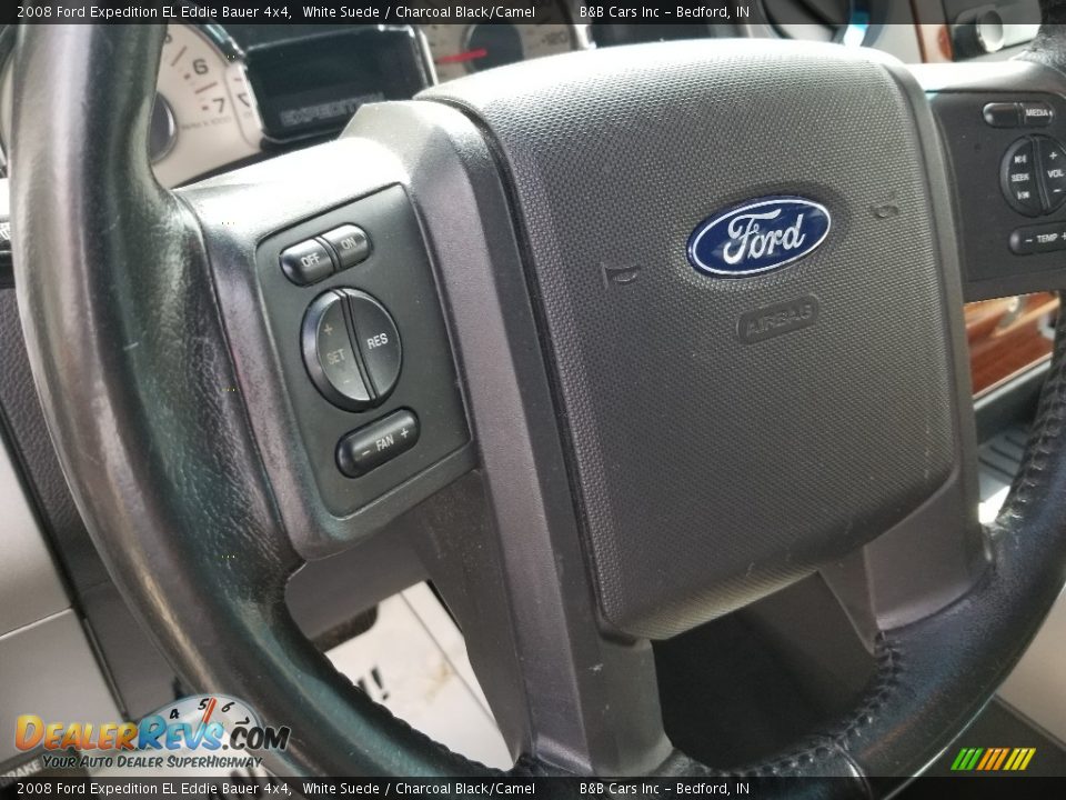 2008 Ford Expedition EL Eddie Bauer 4x4 White Suede / Charcoal Black/Camel Photo #11