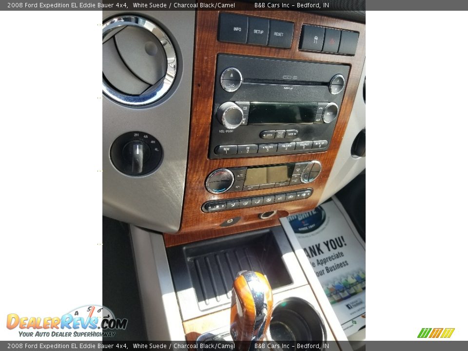 2008 Ford Expedition EL Eddie Bauer 4x4 White Suede / Charcoal Black/Camel Photo #12
