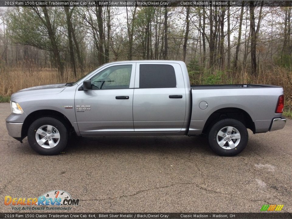 2019 Ram 1500 Classic Tradesman Crew Cab 4x4 Billett Silver Metallic / Black/Diesel Gray Photo #2