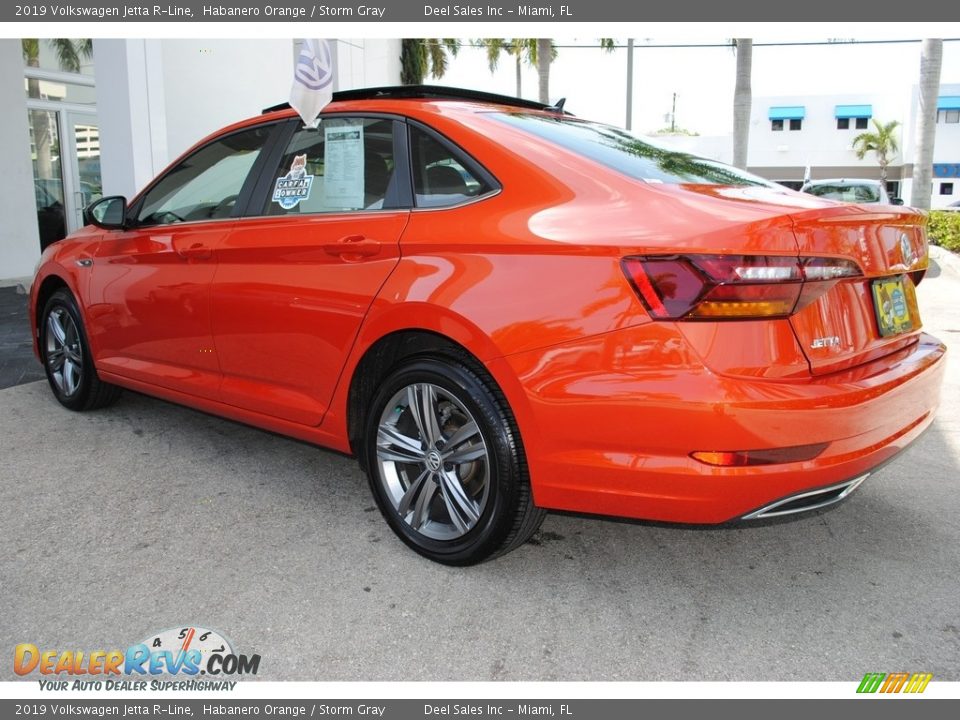 2019 Volkswagen Jetta R-Line Habanero Orange / Storm Gray Photo #7