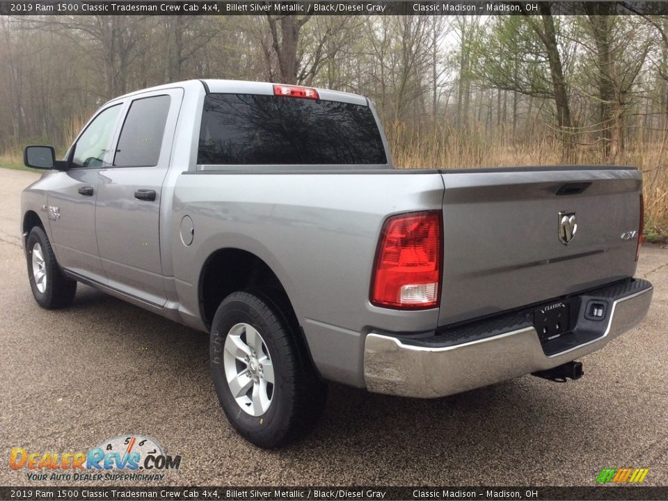 2019 Ram 1500 Classic Tradesman Crew Cab 4x4 Billett Silver Metallic / Black/Diesel Gray Photo #3