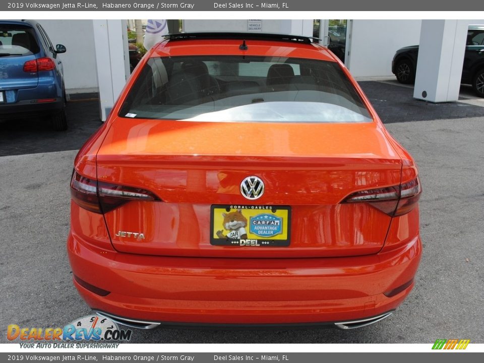 2019 Volkswagen Jetta R-Line Habanero Orange / Storm Gray Photo #8