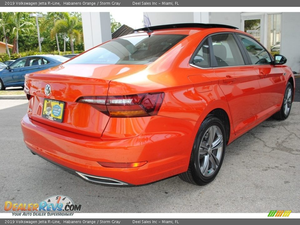 2019 Volkswagen Jetta R-Line Habanero Orange / Storm Gray Photo #10