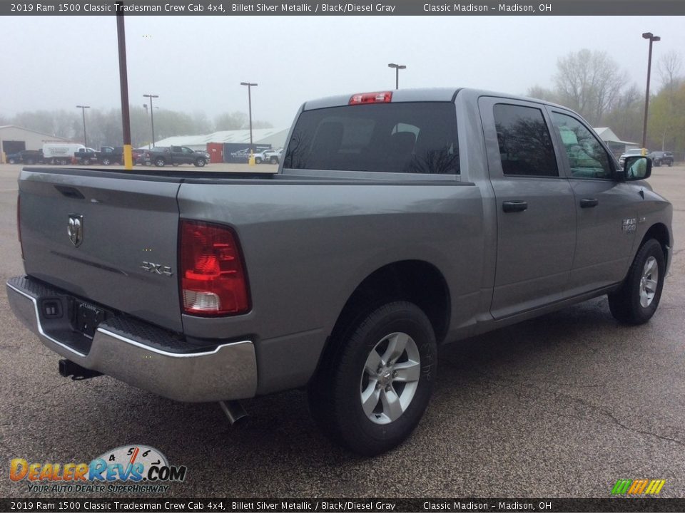 2019 Ram 1500 Classic Tradesman Crew Cab 4x4 Billett Silver Metallic / Black/Diesel Gray Photo #5
