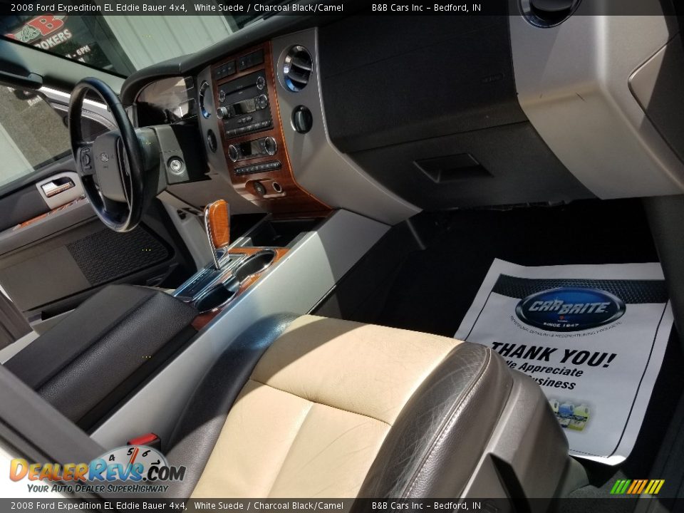 2008 Ford Expedition EL Eddie Bauer 4x4 White Suede / Charcoal Black/Camel Photo #20
