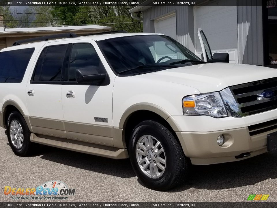 2008 Ford Expedition EL Eddie Bauer 4x4 White Suede / Charcoal Black/Camel Photo #26