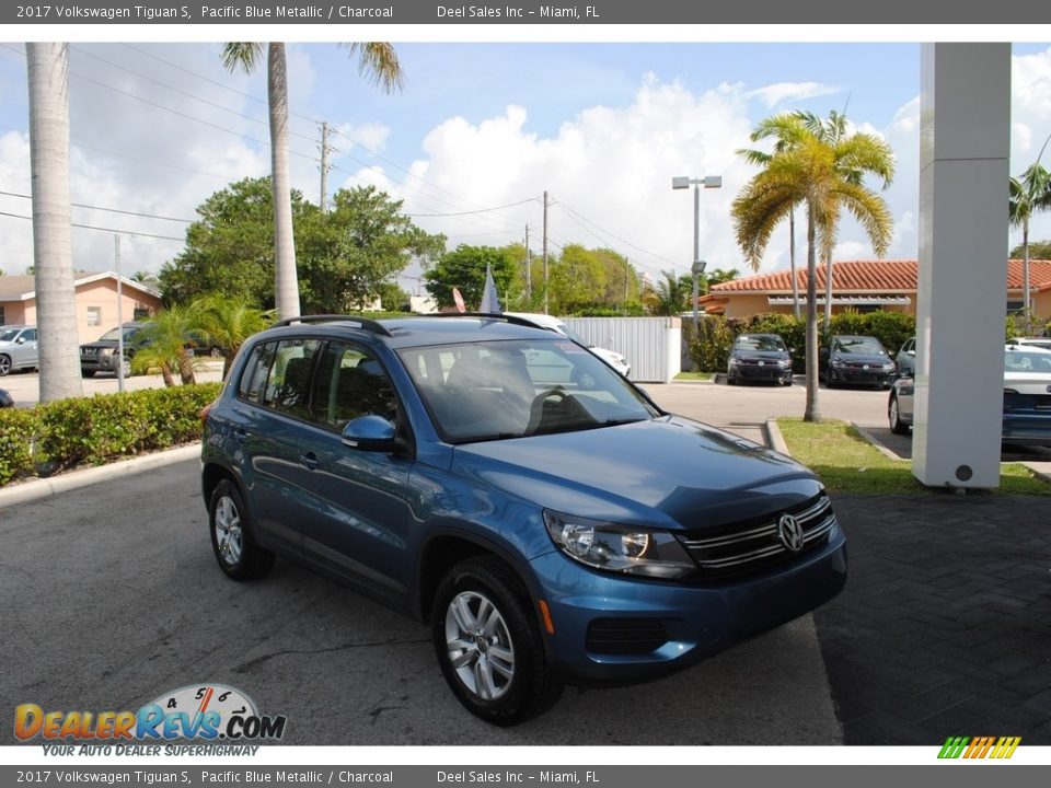 2017 Volkswagen Tiguan S Pacific Blue Metallic / Charcoal Photo #1