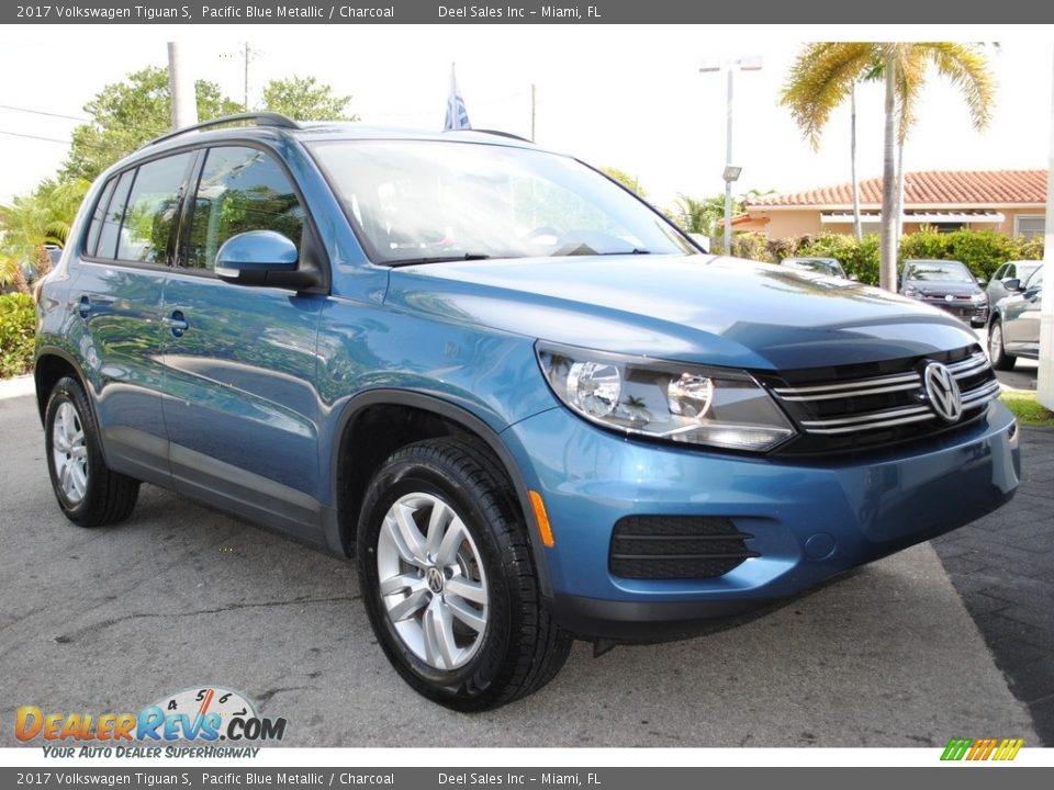 2017 Volkswagen Tiguan S Pacific Blue Metallic / Charcoal Photo #2