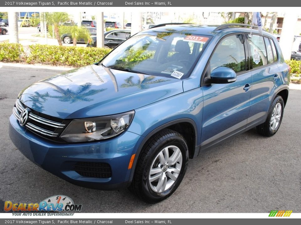 2017 Volkswagen Tiguan S Pacific Blue Metallic / Charcoal Photo #4