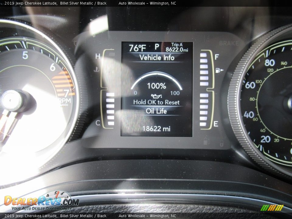 2019 Jeep Cherokee Latitude Billet Silver Metallic / Black Photo #16