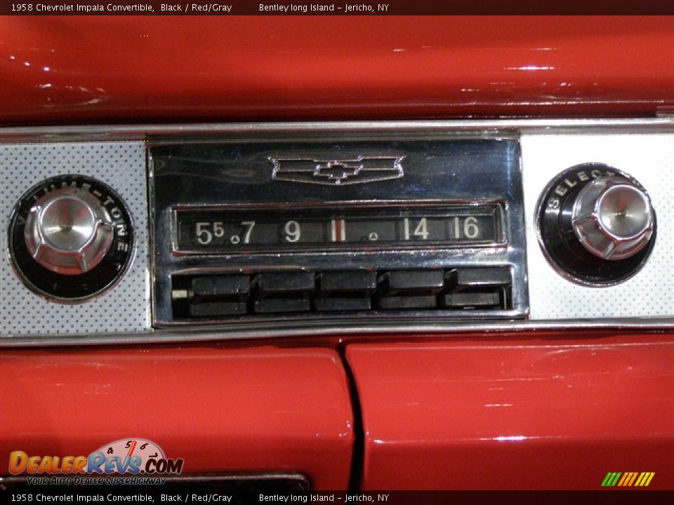 1958 Chevrolet Impala Convertible Black / Red/Gray Photo #8