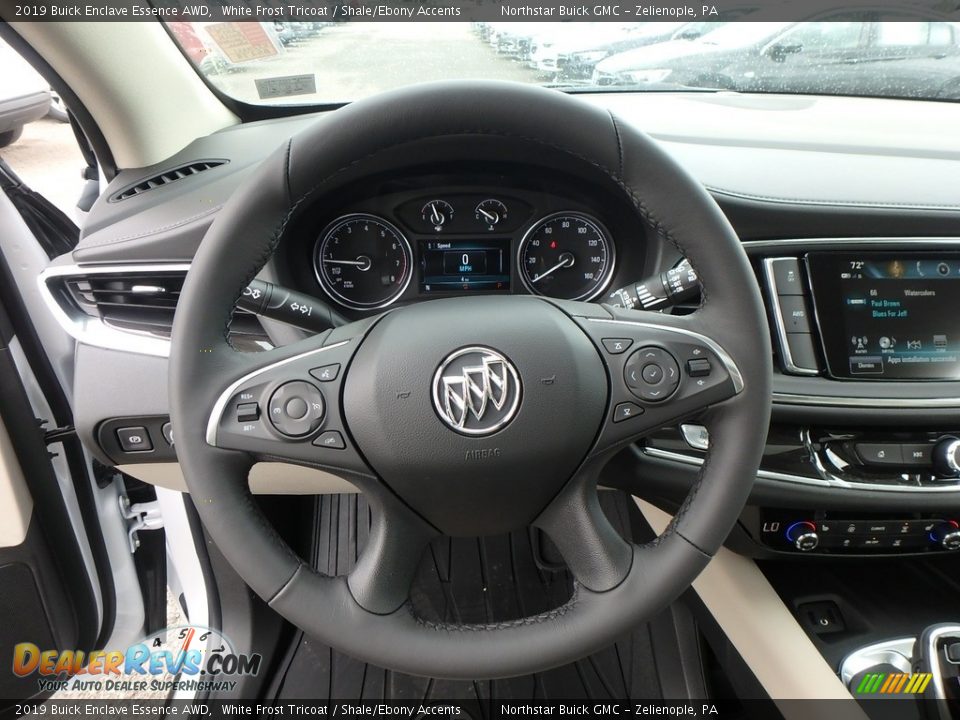 2019 Buick Enclave Essence AWD White Frost Tricoat / Shale/Ebony Accents Photo #17