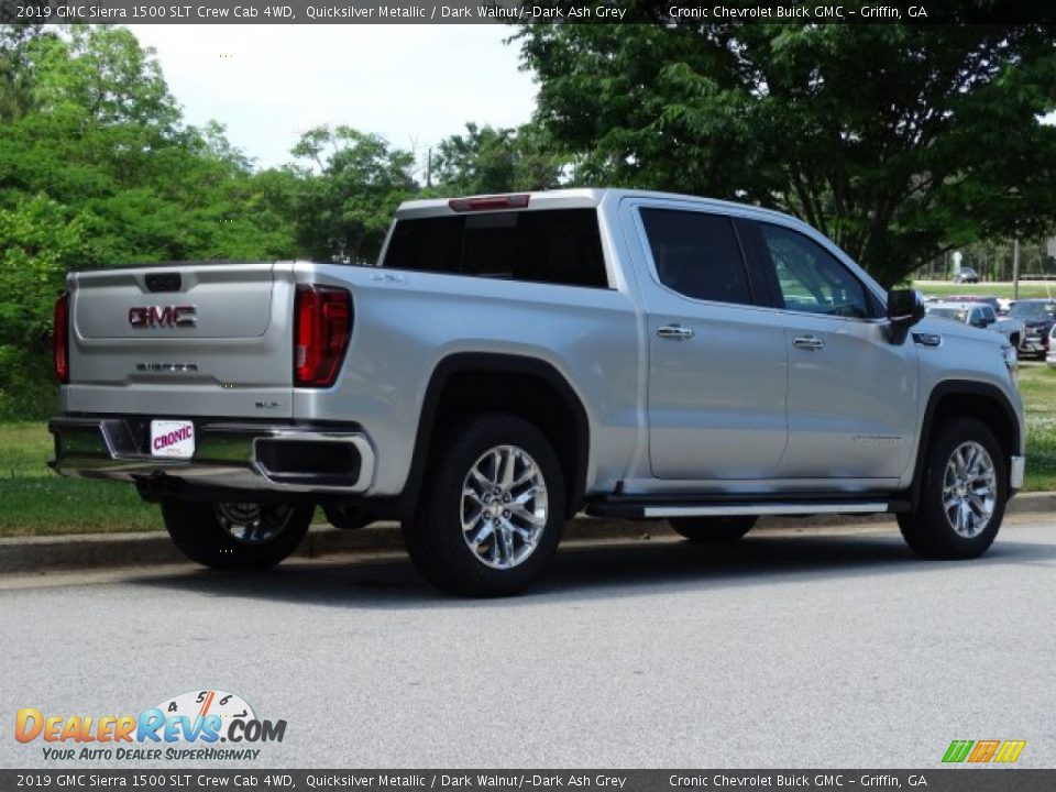 2019 GMC Sierra 1500 SLT Crew Cab 4WD Quicksilver Metallic / Dark Walnut/­Dark Ash Grey Photo #3