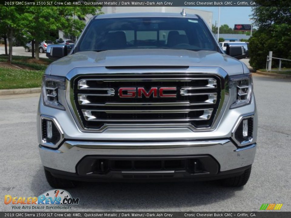 2019 GMC Sierra 1500 SLT Crew Cab 4WD Quicksilver Metallic / Dark Walnut/­Dark Ash Grey Photo #4