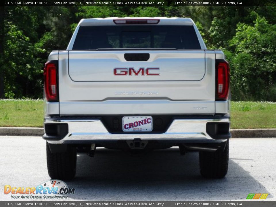 2019 GMC Sierra 1500 SLT Crew Cab 4WD Quicksilver Metallic / Dark Walnut/­Dark Ash Grey Photo #7