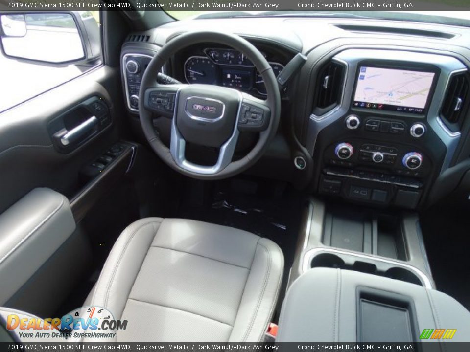 2019 GMC Sierra 1500 SLT Crew Cab 4WD Quicksilver Metallic / Dark Walnut/­Dark Ash Grey Photo #29