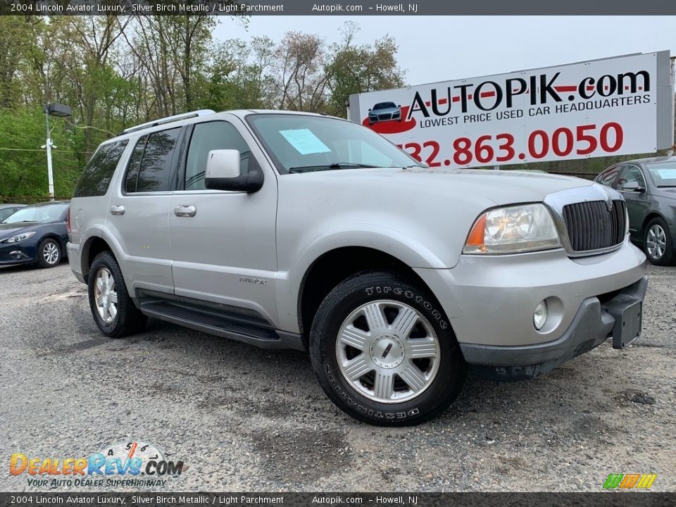 2004 Lincoln Aviator Luxury Silver Birch Metallic / Light Parchment Photo #1