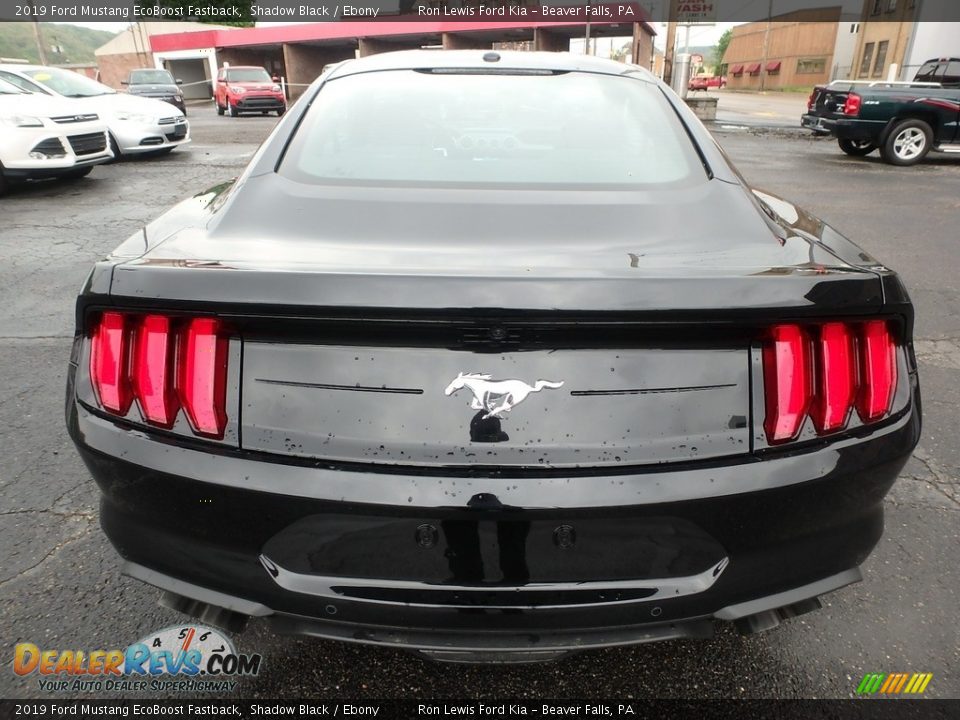 2019 Ford Mustang EcoBoost Fastback Shadow Black / Ebony Photo #3
