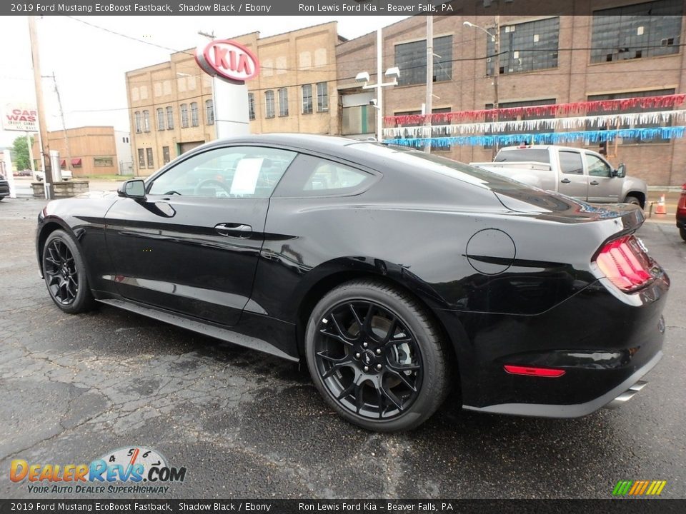 2019 Ford Mustang EcoBoost Fastback Shadow Black / Ebony Photo #4